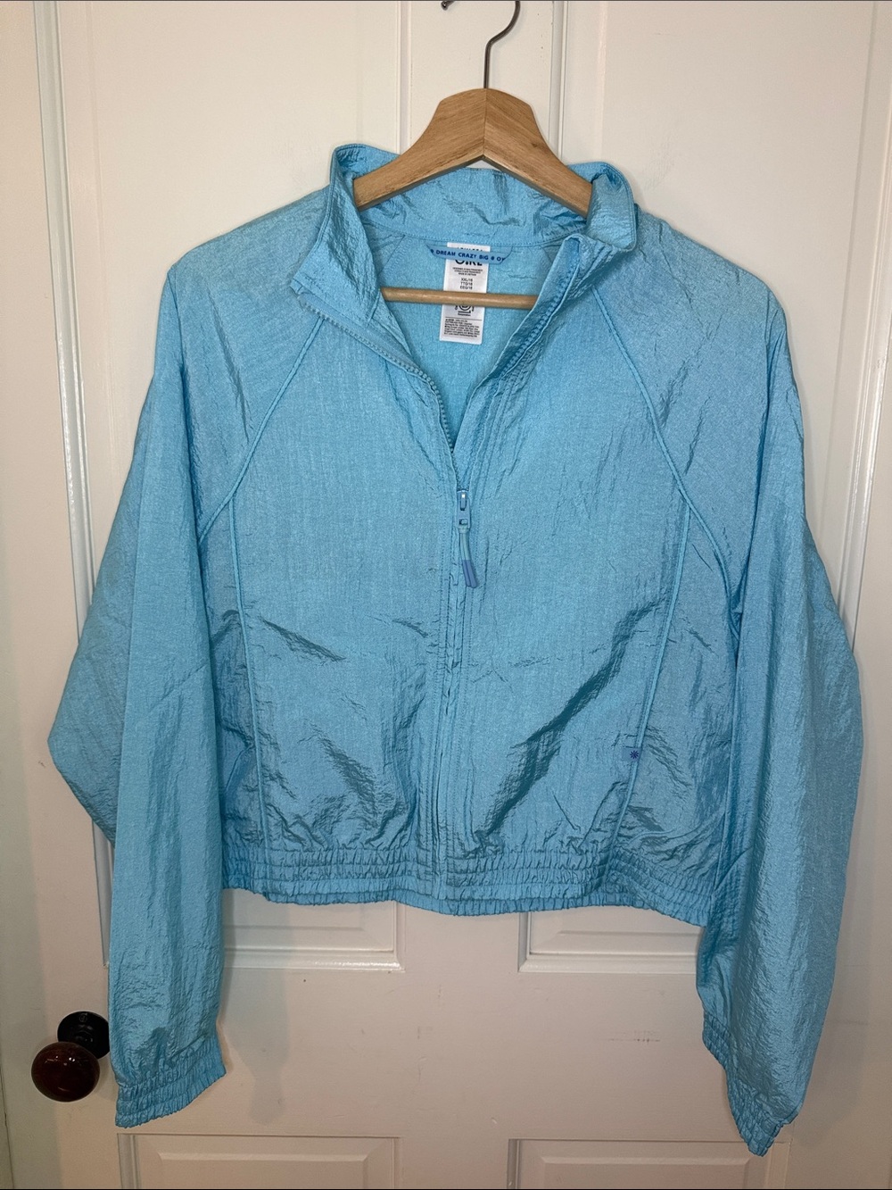 Athleta Light Aqua Blue Nylon Jacket